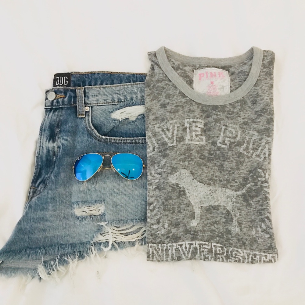PINK Victoria’s Secret Tissue Burn Out Tee